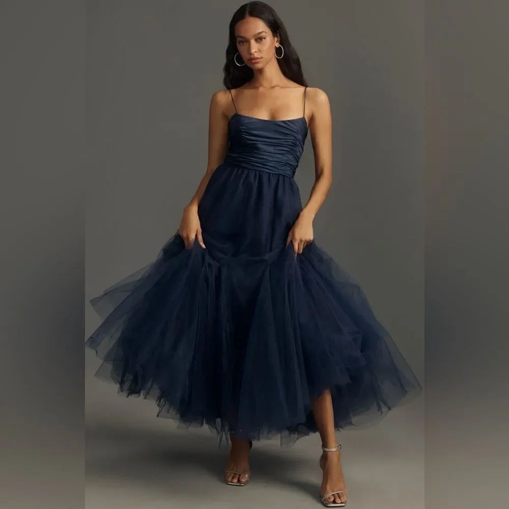 Anthropologie Hutch Toni Barre Sleeveless Tulle
Maxi Dress/ size 4